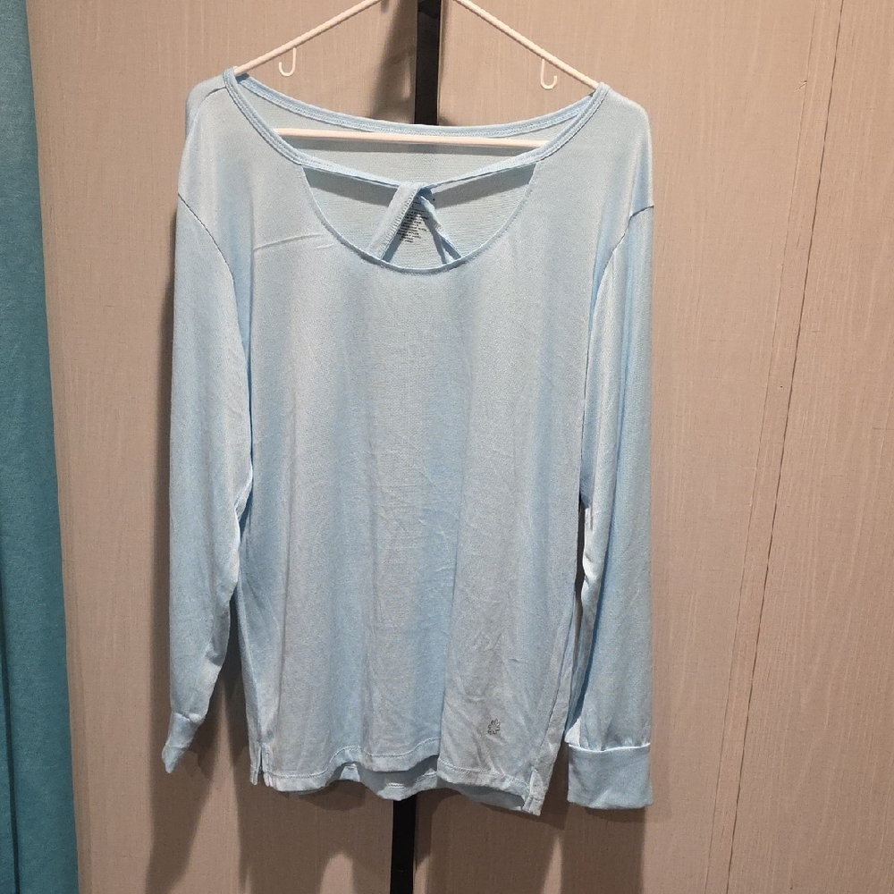 (J7) Pro Player Light Blue Long Sleeve Women's Top Sz 7